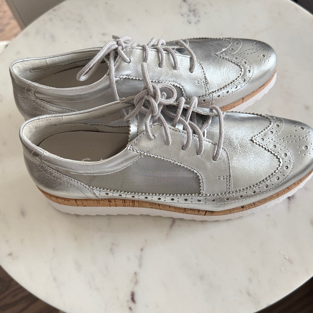 Gabor Metallic Oxfords Shoes Size 9 - Picture 5 of 11